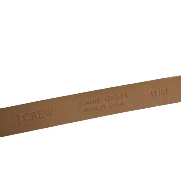 J Crew Metallic Gold Skinny Leather Belt Womens Small Classic Preppy Evening - Picture 5 of 8